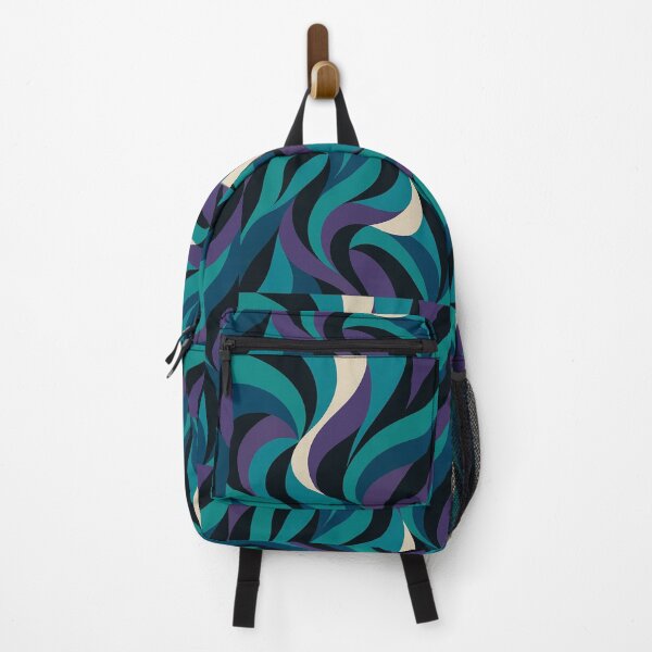 Item preview, Mystic Teal and Purple Retro Swirl Pattern designed and sold by weirdfishes123.