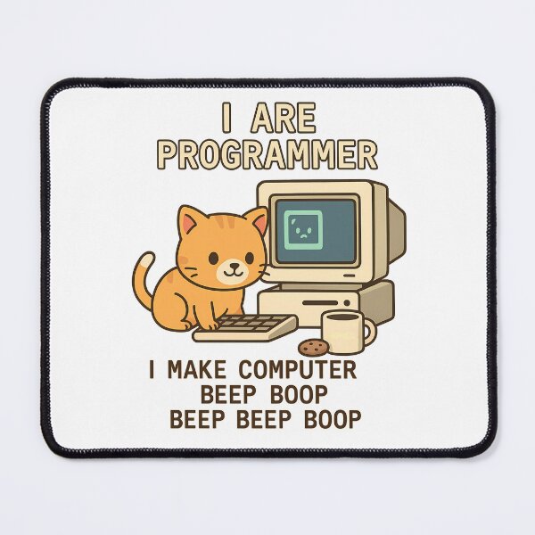 Item preview, I Are Programmer – Funny Cat Coder designed and sold by KateVil.