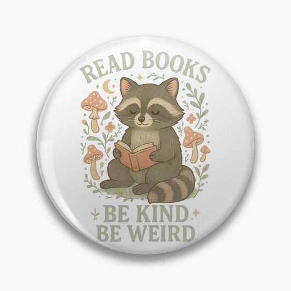 Item preview, Read Books. Be Kind. Be Weird. - Whimsical Raccoon Vintage Aesthetic Design designed and sold by TaliSora.