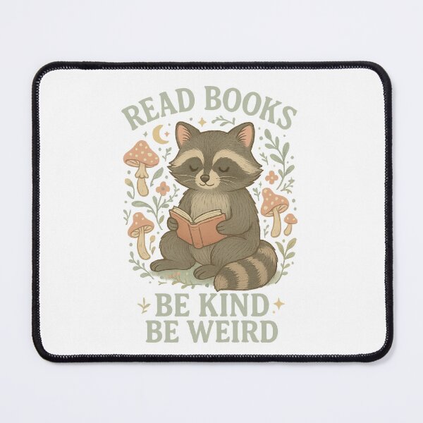 Item preview, Read Books. Be Kind. Be Weird. - Whimsical Raccoon Vintage Aesthetic Design designed and sold by TaliSora.