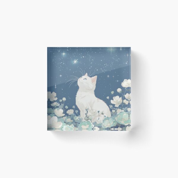 Item preview, White cat paint designed and sold by Filotecnia.