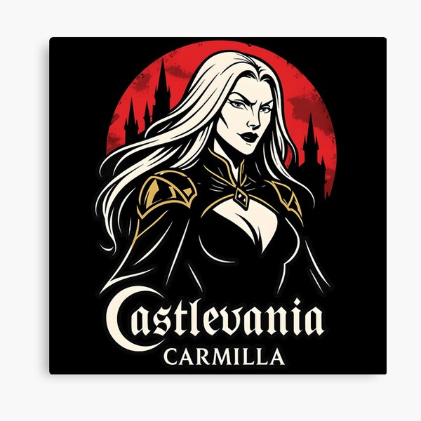 Aperçu de l'œuvre Carmilla Castlevania Netflix Fanart – Illustration vectorielle d'anime gothique sombre | Esthétique de la reine vampire créée et vendue par WAUZ.