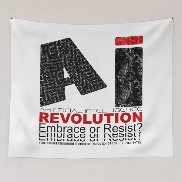 Item preview, AI Revolution - Embrace or Resist? designed and sold by Bearded Jester Designs.