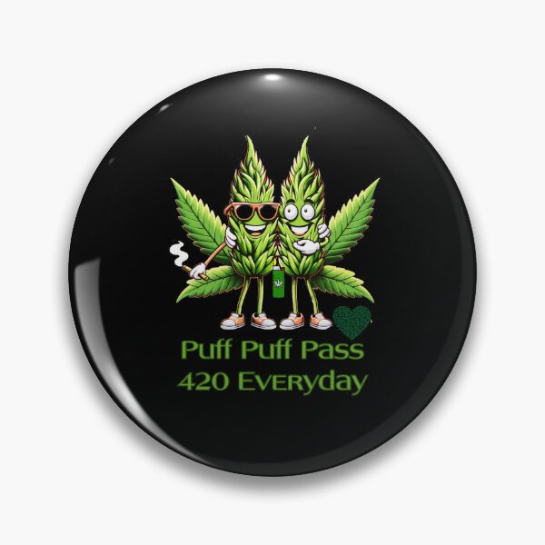 Item preview, Puff Puff Pass 420 Everyday – Funny Cannabis Buddy Style – Weed Leaf Graphic for Stoner Friends designed and sold by KolbaVison.
