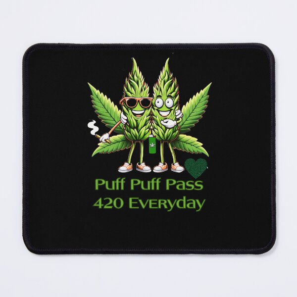 Item preview, Puff Puff Pass 420 Everyday – Funny Cannabis Buddy Style – Weed Leaf Graphic for Stoner Friends designed and sold by KolbaVison.