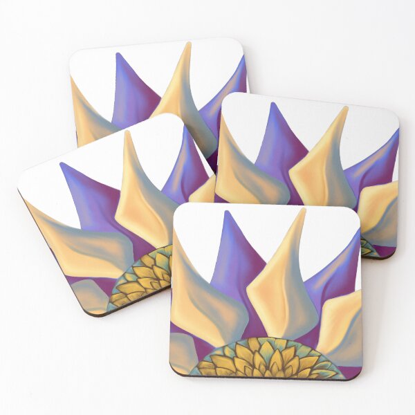 Item preview, Geometric Sunflower in Blue Horizontal designed and sold by lezell.
