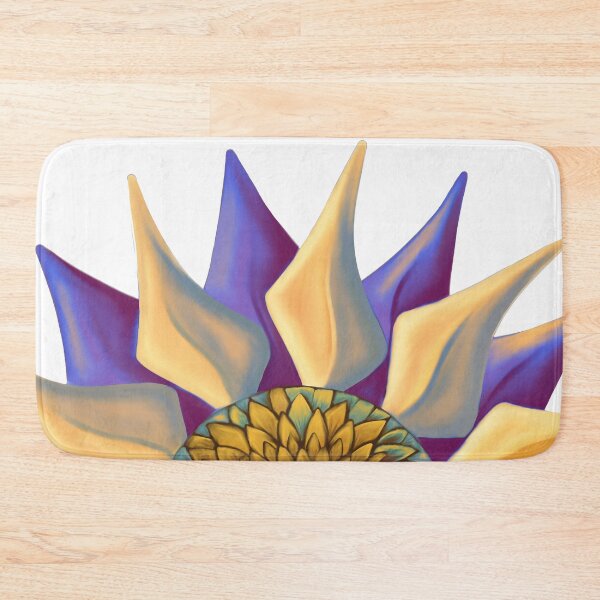 Item preview, Geometric Sunflower in Blue Horizontal designed and sold by lezell.