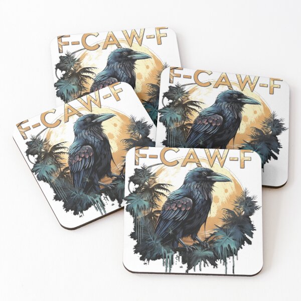 Item preview, Retro F-Caw-F Black Bird Crow Funny Crow Lover designed and sold by Mohamedeinoo.