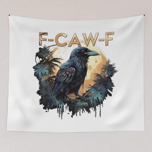 Item preview, Retro F-Caw-F Black Bird Crow Funny Crow Lover designed and sold by Mohamedeinoo.