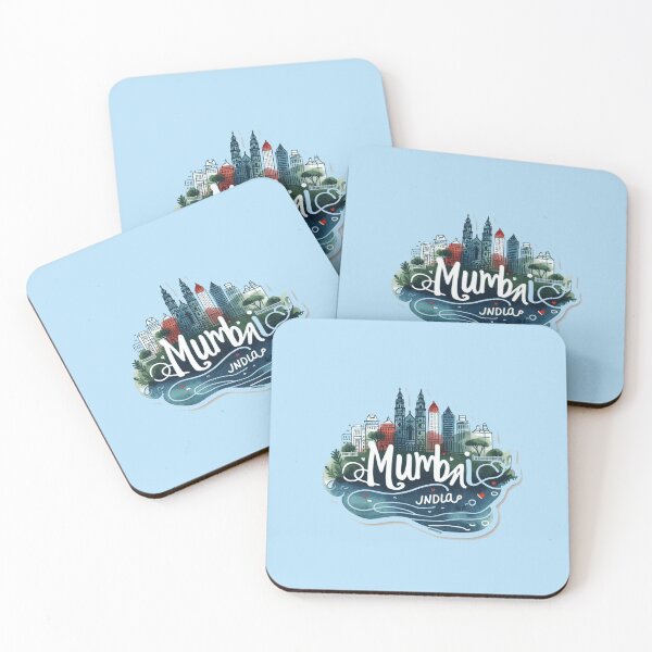 Item preview,  Mumbai India Minimalist Watercolor Cityscape Sticker , designed and sold by PaintMeWorld.