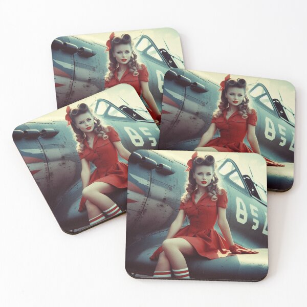 Item preview, WW2 Bomber Pinup designed and sold by BrokenBunnie.