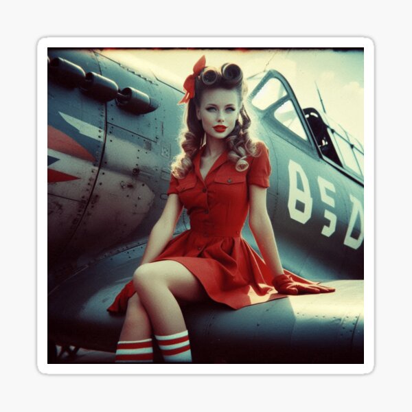 Item preview, WW2 Bomber Pinup designed and sold by BrokenBunnie.