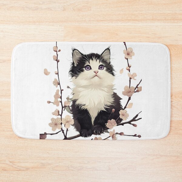Item preview, Black and white cat paint designed and sold by Filotecnia.