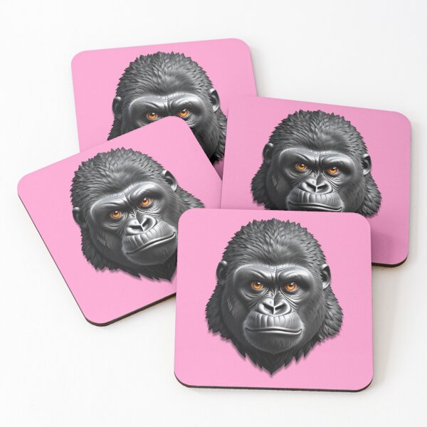 Item preview, GORILLA HEAD (#FF99CC) designed and sold by Marlon Oseguera.