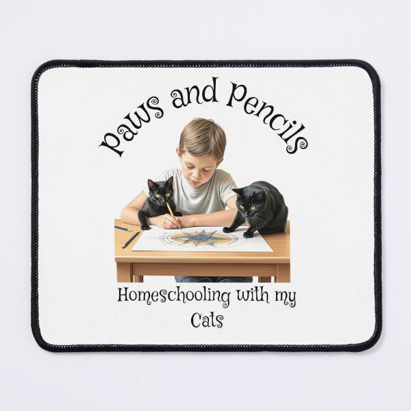 Item preview, Paws and Pencils Homeschooling with my cats designed and sold by absurditeestore.