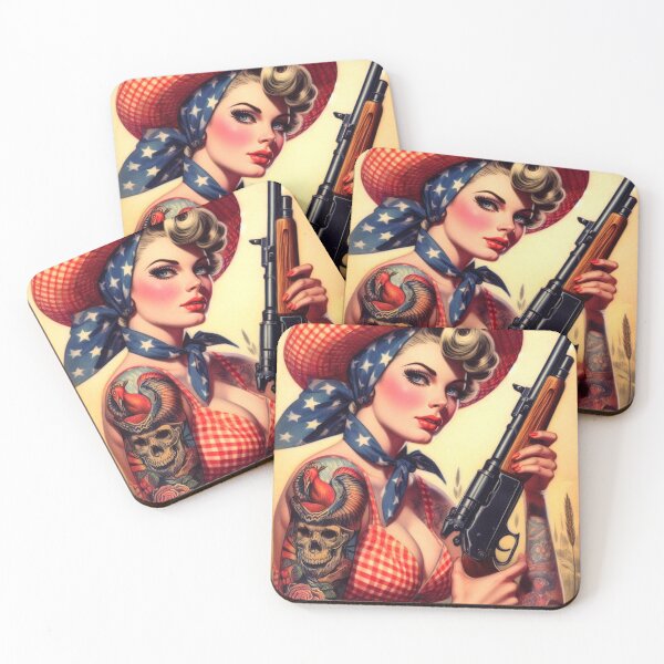 Item preview, Tattooed Cowgirl designed and sold by PulpVintage.
