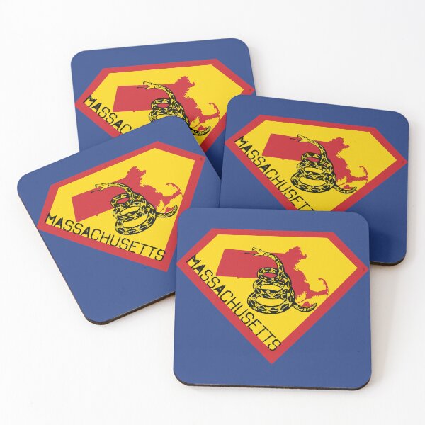 Item preview, MASSACHUSITE BAY STATER SHIELD - Freedom Is The Superpower -  Gadsden Snake Flag - Dont Tread On Me SUPERHERO MASSACHUSETTS spellout design designed and sold by pelagio.