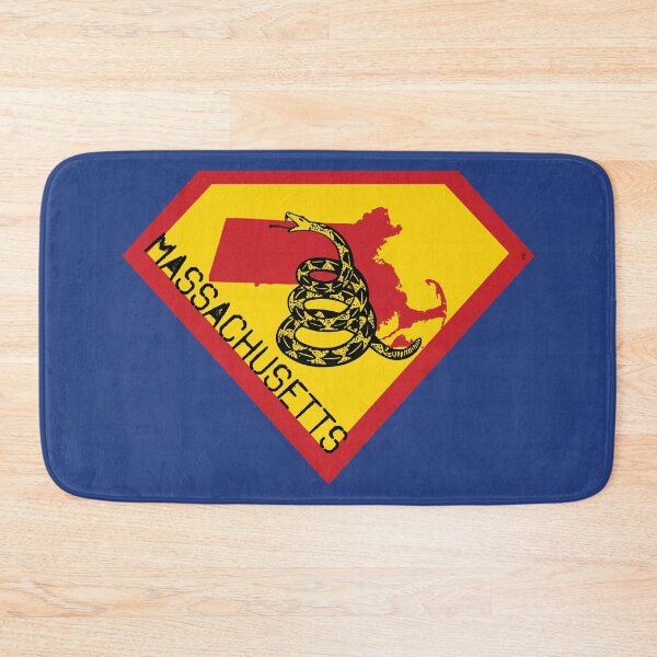 Item preview, MASSACHUSITE BAY STATER SHIELD - Freedom Is The Superpower - Gadsden Snake Flag - Dont Tread On Me SUPERHERO MASSACHUSETTS spellout design designed and sold by pelagio.
