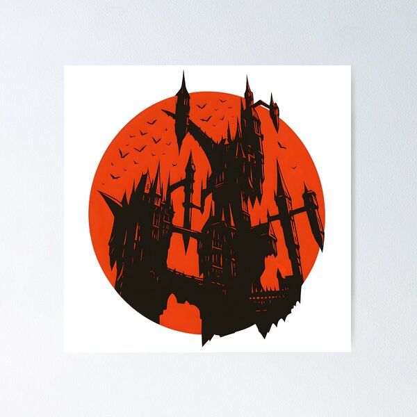 Artikel-Vorschau von Castlevania Draculas Schloss-Fanart – Netflix-inspiriertes Vektor-Aufkleberdesign, designt und verkauft von WAUZ.