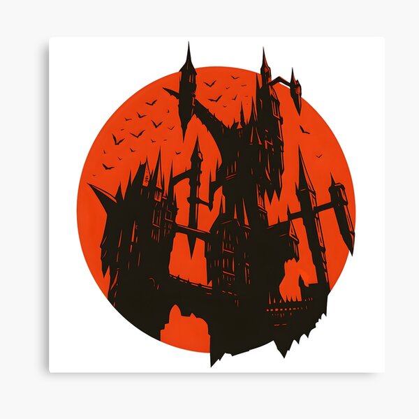 Aperçu de l'œuvre Castlevania Dracula's Castle Fanart – Design d'autocollant vectoriel inspiré de Netflix créée et vendue par WAUZ.