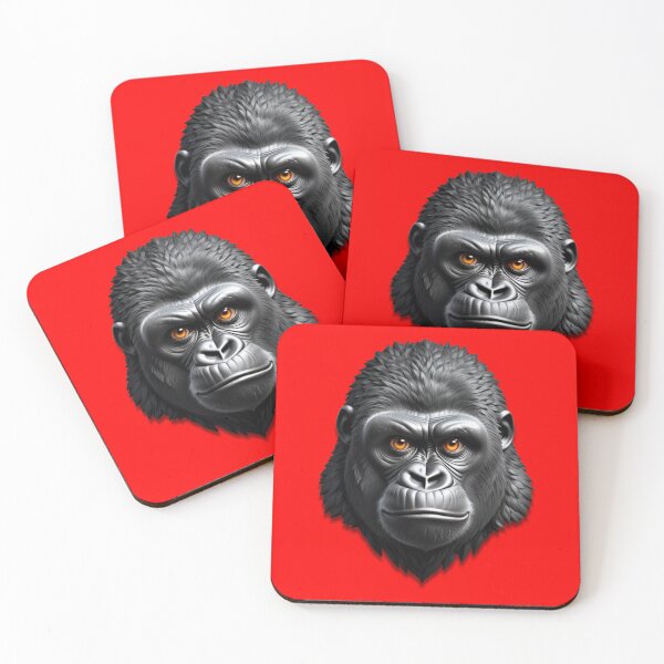 Item preview, GORILLA HEAD (#FF0000) designed and sold by Marlon Oseguera.