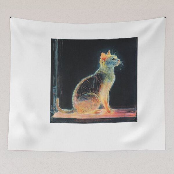 Item preview, Cat on Ledge designed and sold by splindoershop.