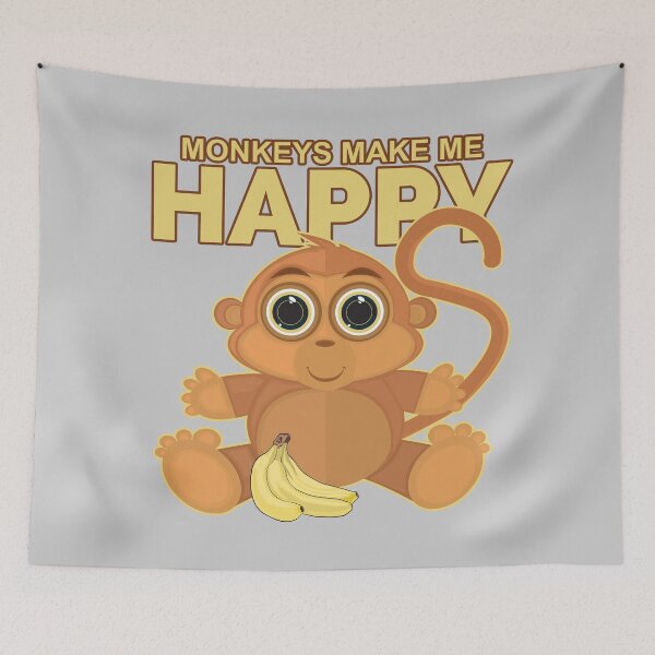 Item preview, Monkeys Make Me Happy designed and sold by Adamzworld.