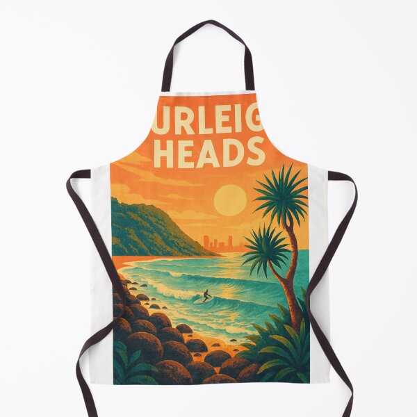 Item preview, Burleigh Heads Sunset Surf – Gold Coast Tropical Vibes designed and sold by Places On Earth.