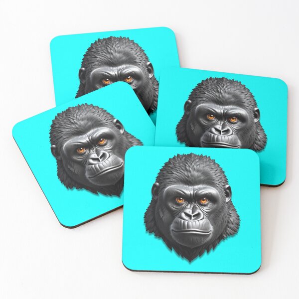 Item preview, GORILLA HEAD (#00FFFF) designed and sold by Marlon Oseguera.