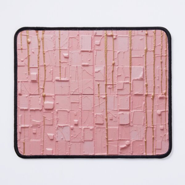 Item preview, Textured pale pink paint and thin shiny gold drips abstract  pattern  designed and sold by zanydoodles.