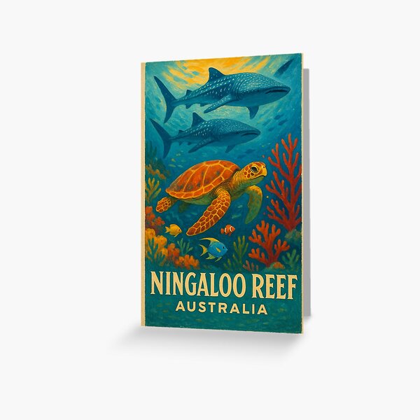 Item preview, Ningaloo Reef Sea Turtle and Whale Sharks – Coral Coast Marine Life designed and sold by Places On Earth.