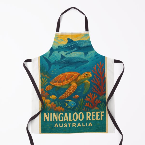 Item preview, Ningaloo Reef Sea Turtle and Whale Sharks – Coral Coast Marine Life designed and sold by Places On Earth.