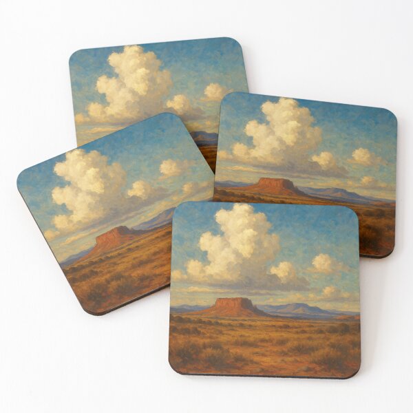 Item preview, Desert Mesa Landscape – Painterly Western Sky Art Print designed and sold by LoveLabDesign.