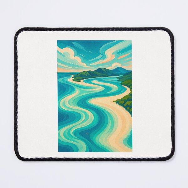 Item preview, Whitehaven Beach Aerial – Whitsundays Swirling Sands designed and sold by Places On Earth.