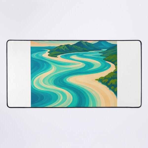 Item preview, Whitehaven Beach Aerial – Whitsundays Swirling Sands designed and sold by Places On Earth.
