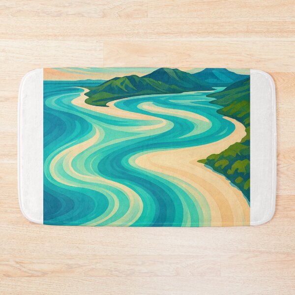 Item preview, Whitehaven Beach Aerial – Whitsundays Swirling Sands designed and sold by Places On Earth.