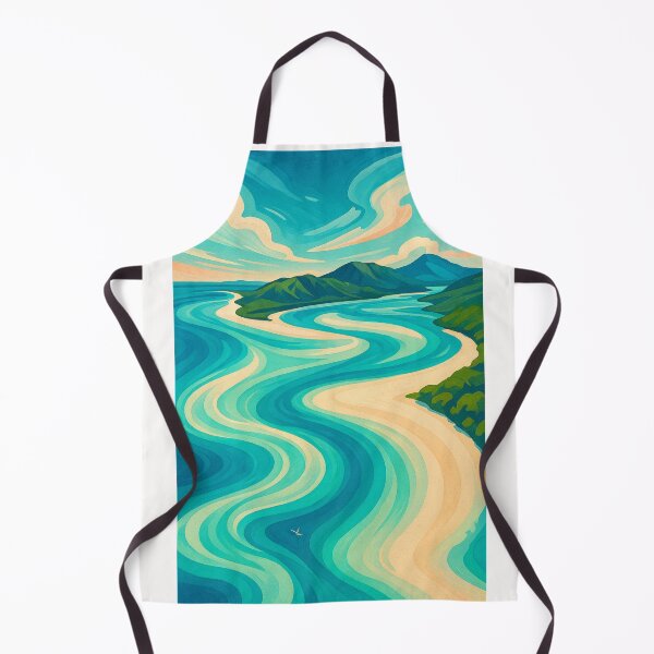 Item preview, Whitehaven Beach Aerial – Whitsundays Swirling Sands designed and sold by Places On Earth.