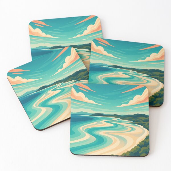 Item preview, Whitehaven Beach Panorama – Whitsundays Coastal Beauty designed and sold by Places On Earth.