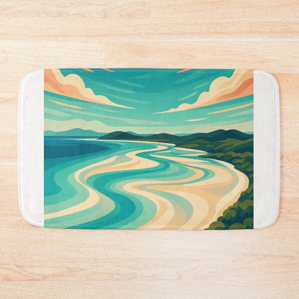 Item preview, Whitehaven Beach Panorama – Whitsundays Coastal Beauty designed and sold by Places On Earth.