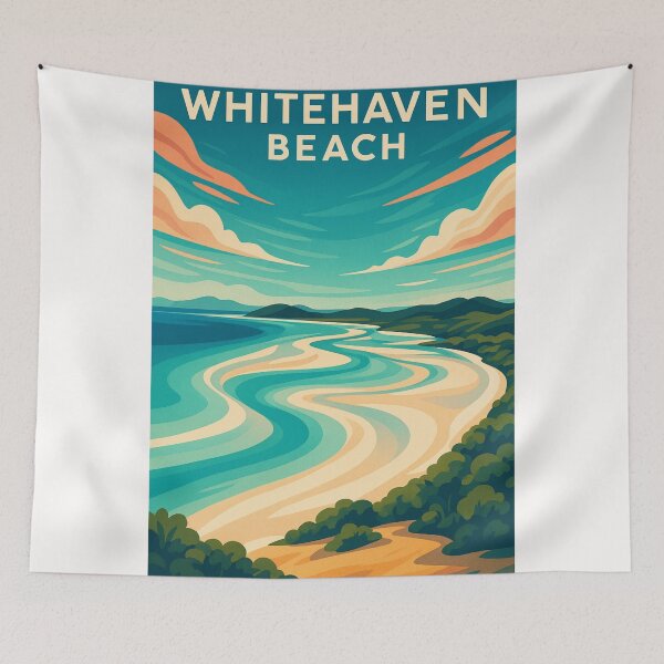 Item preview, Whitehaven Beach Panorama – Whitsundays Coastal Beauty designed and sold by Places On Earth.