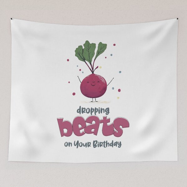 Item preview, Dropping Beats on Your Birthday – A Rootin’ Tootin’ Beet Full of Birthday Rhythms & Veggie Vibes designed and sold by FUNqoosh.