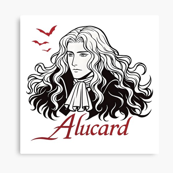 Aperçu de l'œuvre Fanart Netflix d'Alucard Castlevania – Autocollant élégant de vampire vectoriel créée et vendue par WAUZ.