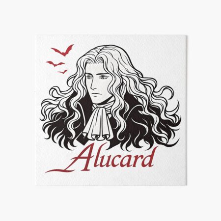 Item preview, Alucard Castlevania Netflix Fanart – Elegant Vampire Vector Sticker designed and sold by WAUZ.