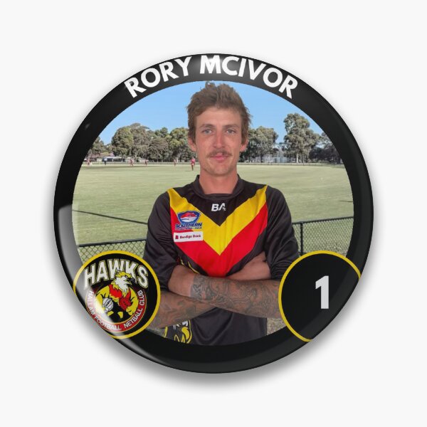 Item preview, Player Badge - #1 - Rory Mcivor designed and sold by HallamHawks.