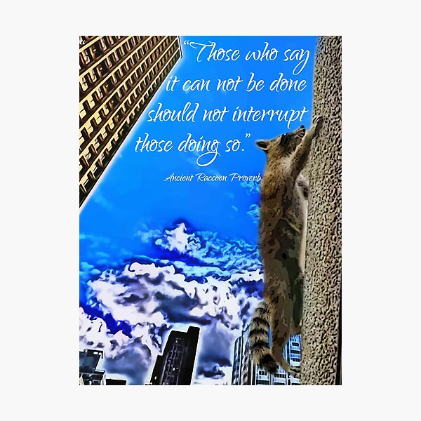 Item preview, Ancient Raccoon Proverb designed and sold by IconicTee.