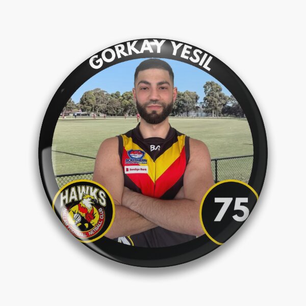 Item preview, Player Badge - #75 - Gorkay Yesil designed and sold by HallamHawks.