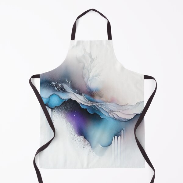 Item preview, Abstract flowing design- Reflections Turquoise Grey purple Mist designed and sold by Visions of the Magpie.