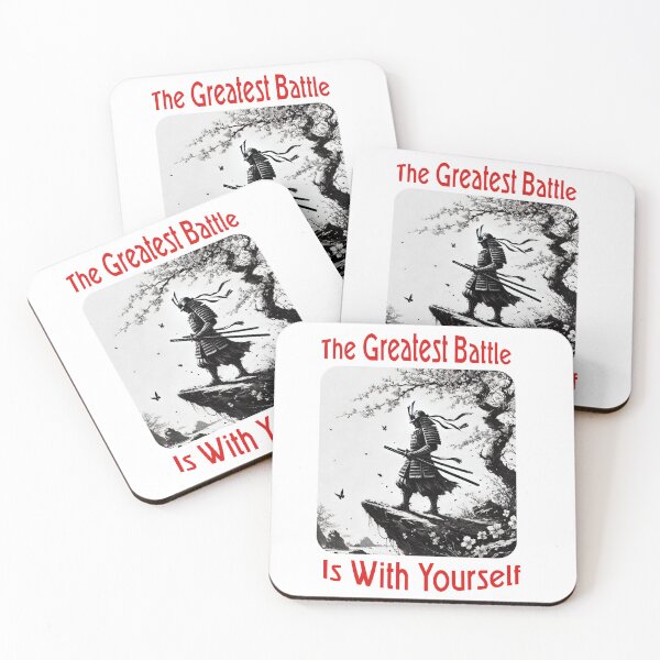 Item preview, The Greatest Battle Is With Yourself Samurai designed and sold by Outlandishrob.
