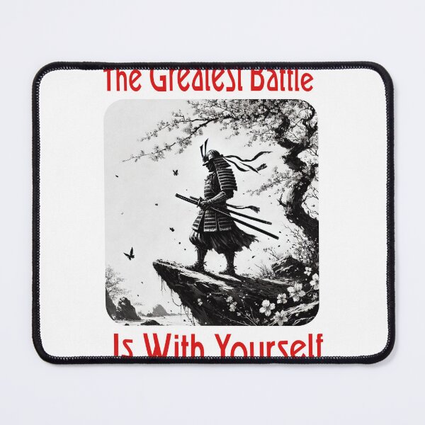 Item preview, The Greatest Battle Is With Yourself Samurai designed and sold by Outlandishrob.