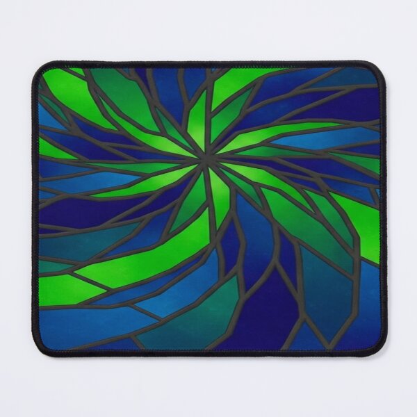 Item preview, Geometric shapes in bold blues and electric greens. designed and sold by ToonyTeez.